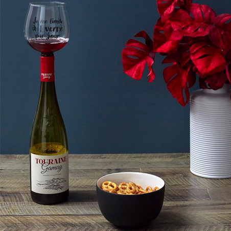 Verre bouchon de bouteille Je me limite ...