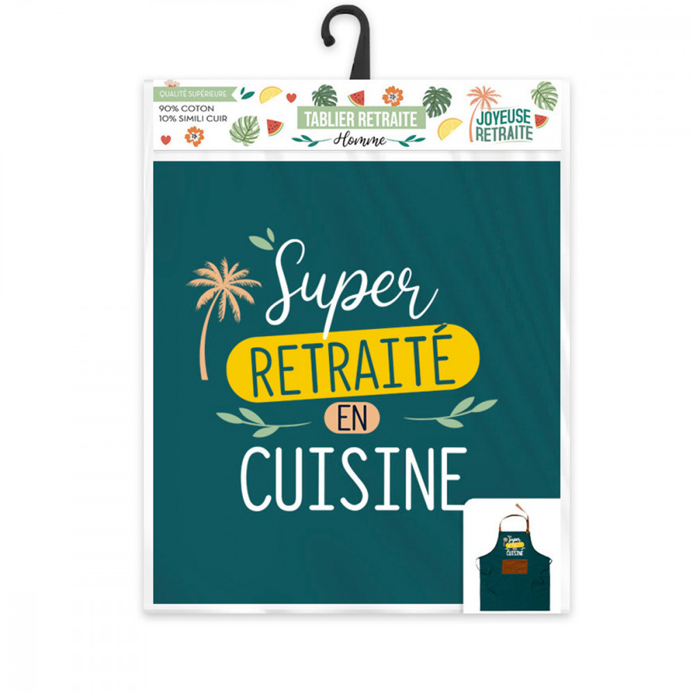 Tablier Humour Retraite « Libéré, Délivré, Retraité » – Cadeau Fun Pour Collègue Qui Part