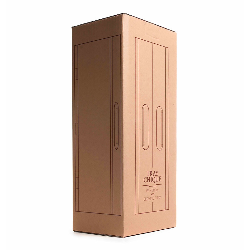 Coffret à bouteille transformable en plateau