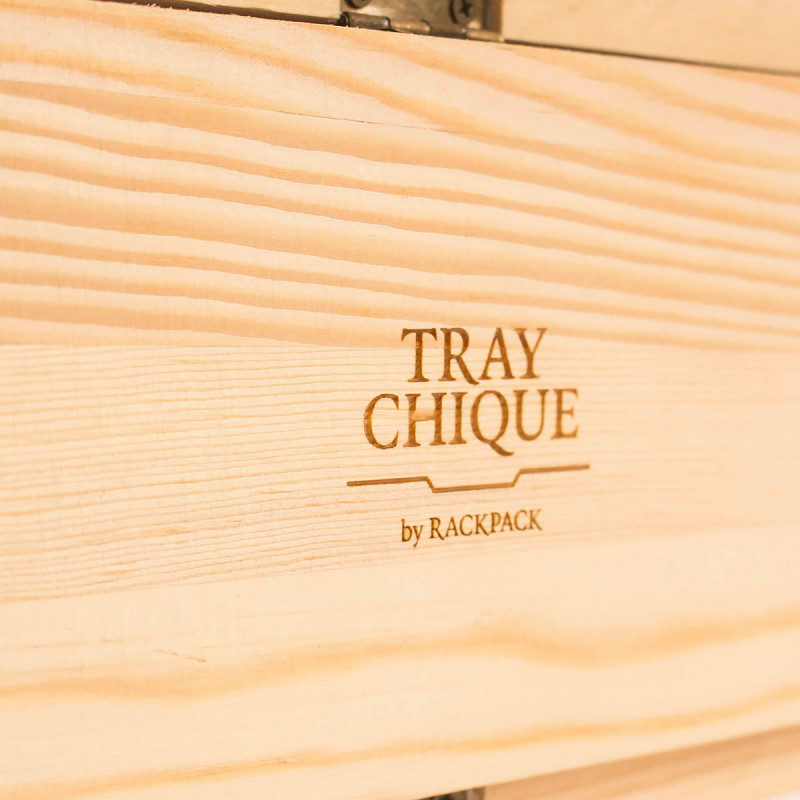 Coffret à bouteille transformable en plateau