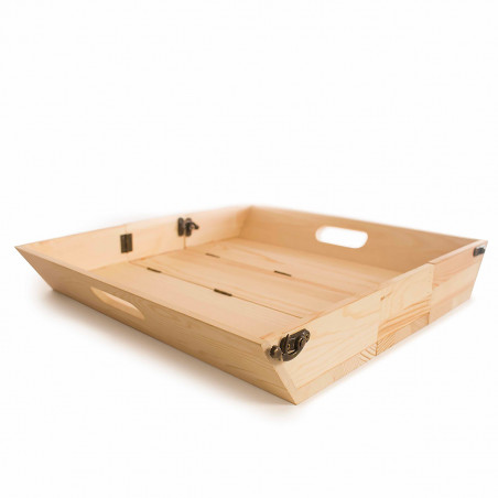 Coffret à bouteille transformable en plateau