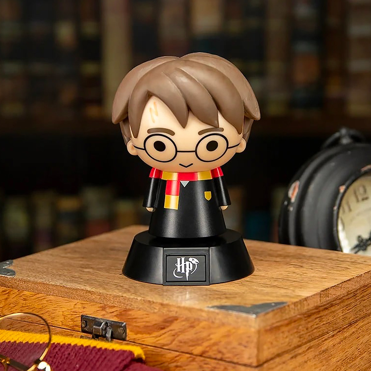 Lampe veilleuse à LED multicolore Harry Potter en bois naturel