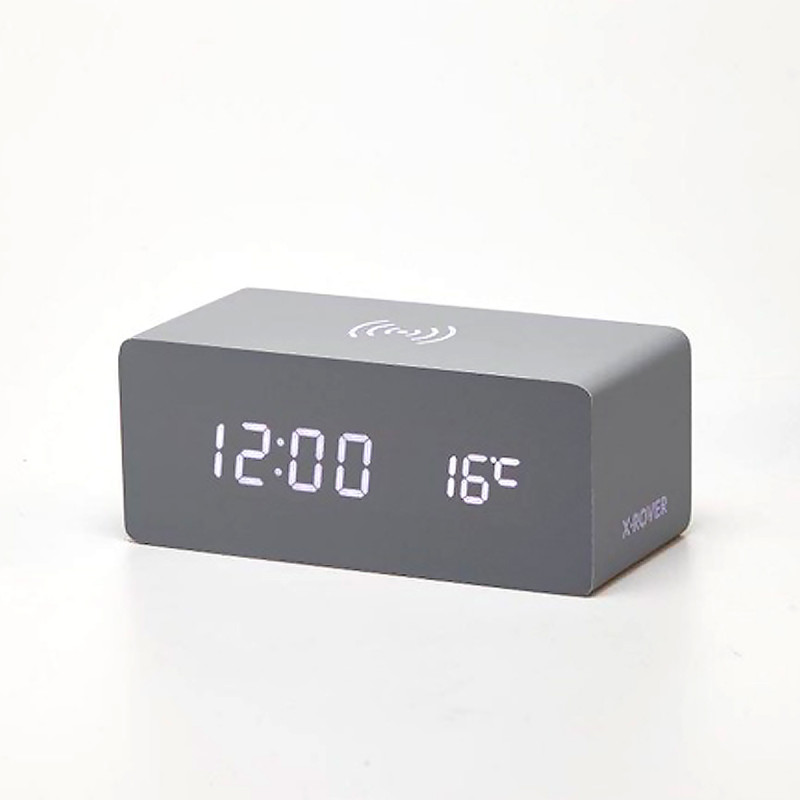 Réveil bloc chargeur induction gris