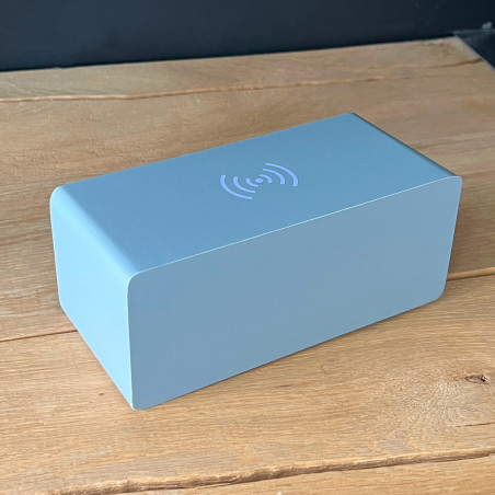 Réveil bloc chargeur induction gris