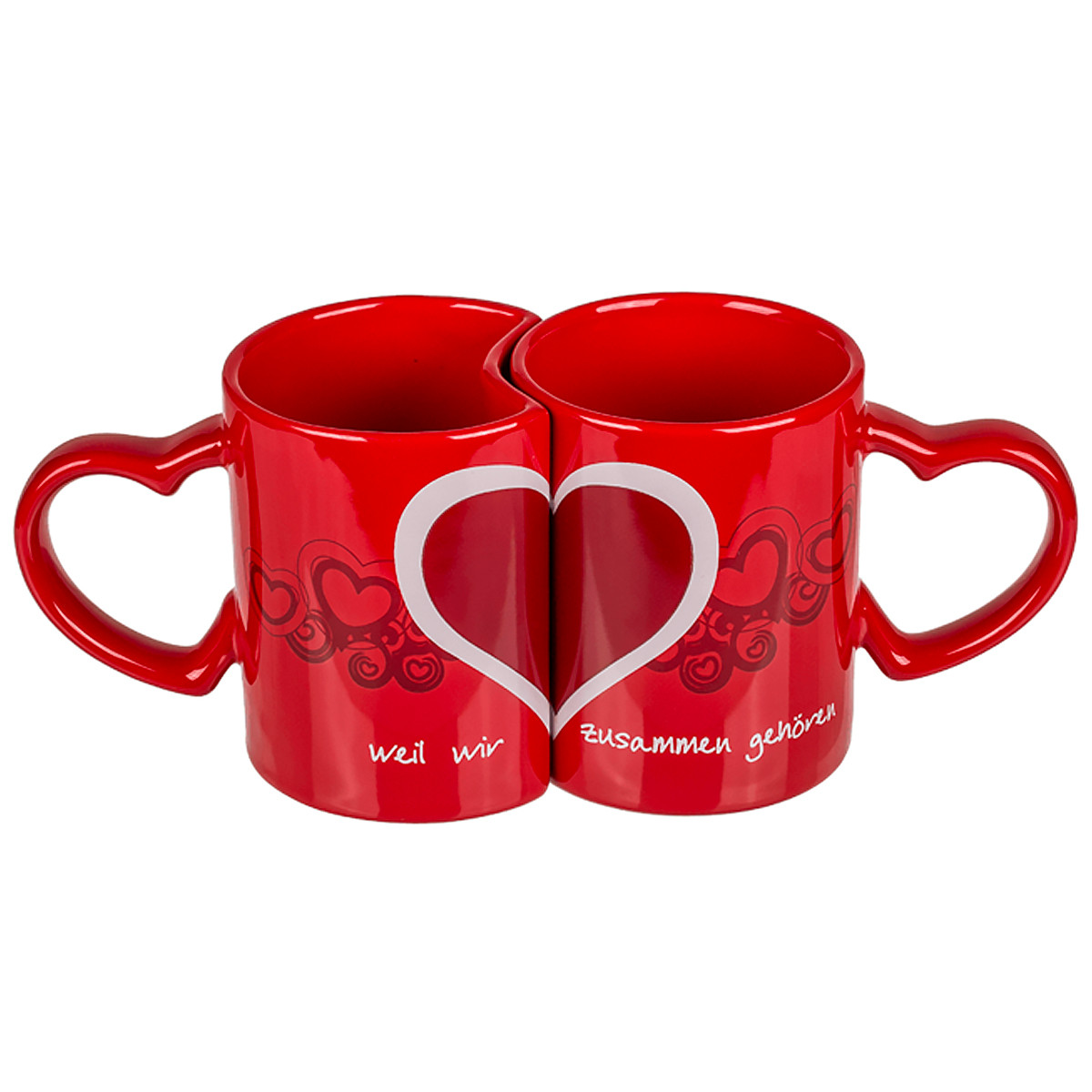 Duo mugs entrelacés -cadeau amoureux - Weil wir zusammen gehören - 10,47 €