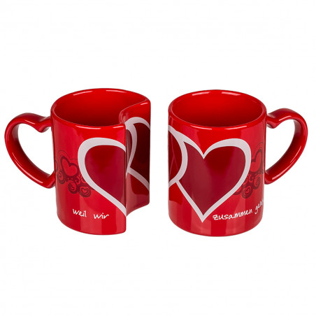 Duo mugs entrelacés