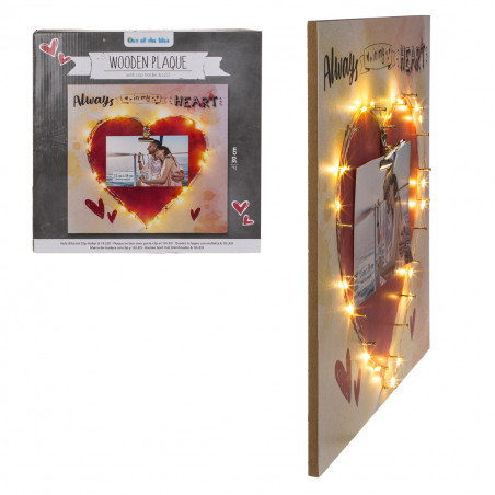 Coeur lumineux porte-photo