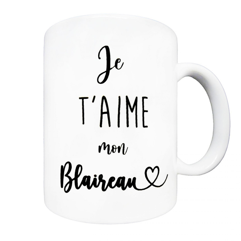 Mug Je t'aime mon blaireau