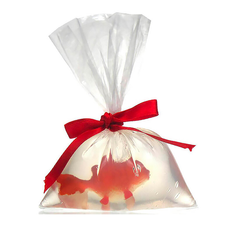 Savon insolite poisson rouge en sac