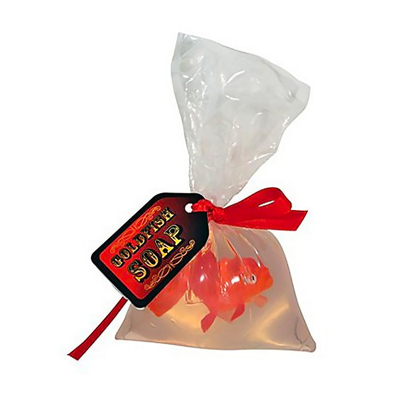 Savon insolite poisson rouge en sac