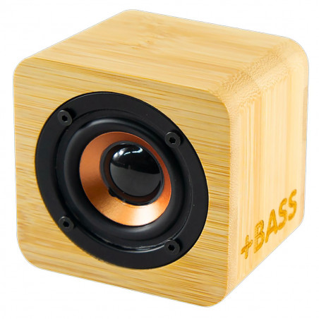 Enceinte en bambou bluetooth +Bass