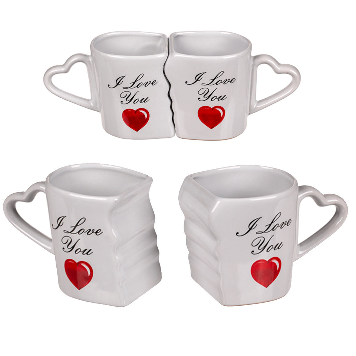 Lot de 2 Tasses Romantiques Love - You & Me sur Logeekdesign