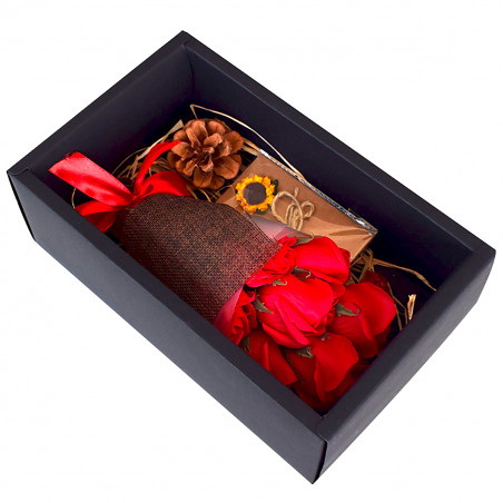 Coffret cadeau Bouquet de roses savon