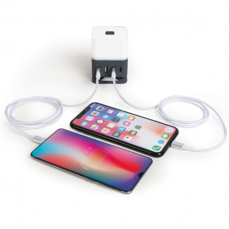 Lampe station de charge USB