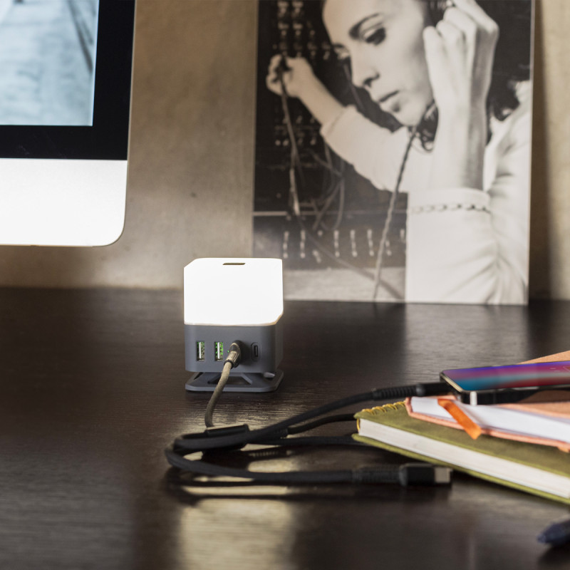 Lampe station de charge USB