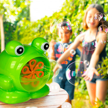 Grenouille machine à bulles