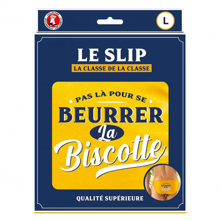 Slip humoristique "Pas là pour se beurrer la biscotte" - MyCrazystuff