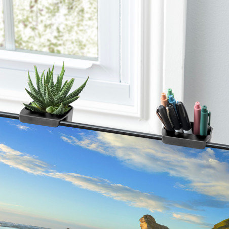 Trois pots de rangement pour écran d'ordinateur