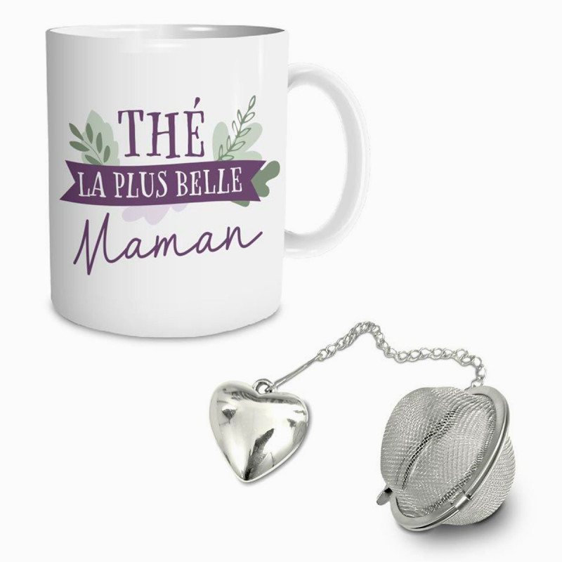 Coffret Cadeau Mug Boule à Thé Plus Belle Maman MyCrazyStuff