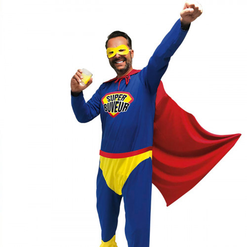 Costume Super Buveur en action à une fête - Mycrazystuff.com