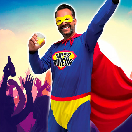 Costume Super Buveur en action à une fête - Mycrazystuff.com