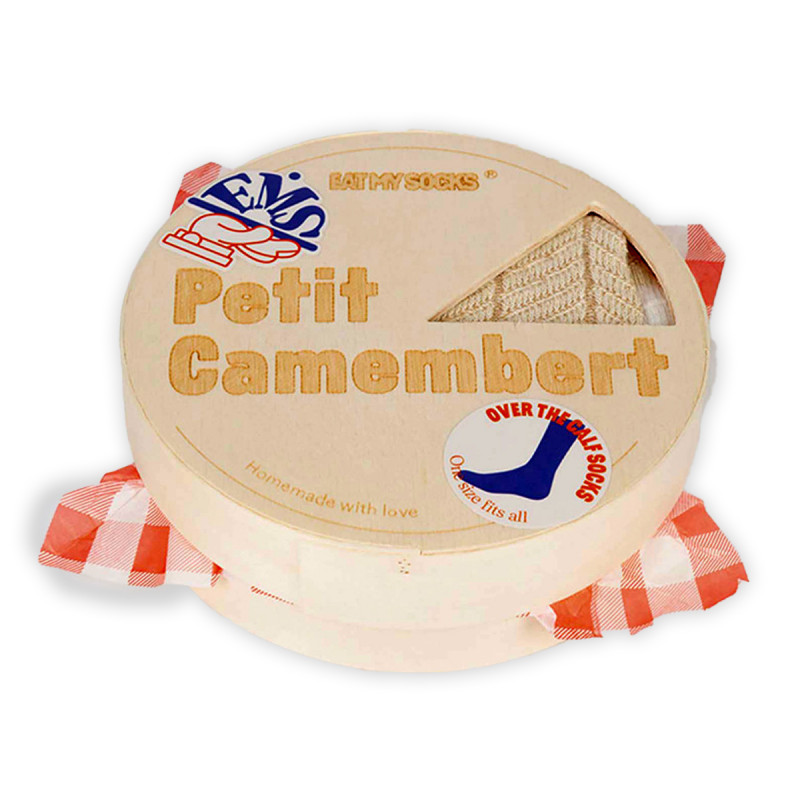 Chaussettes Petit Camembert dans une boîte en bois - Mycrazystuff.com