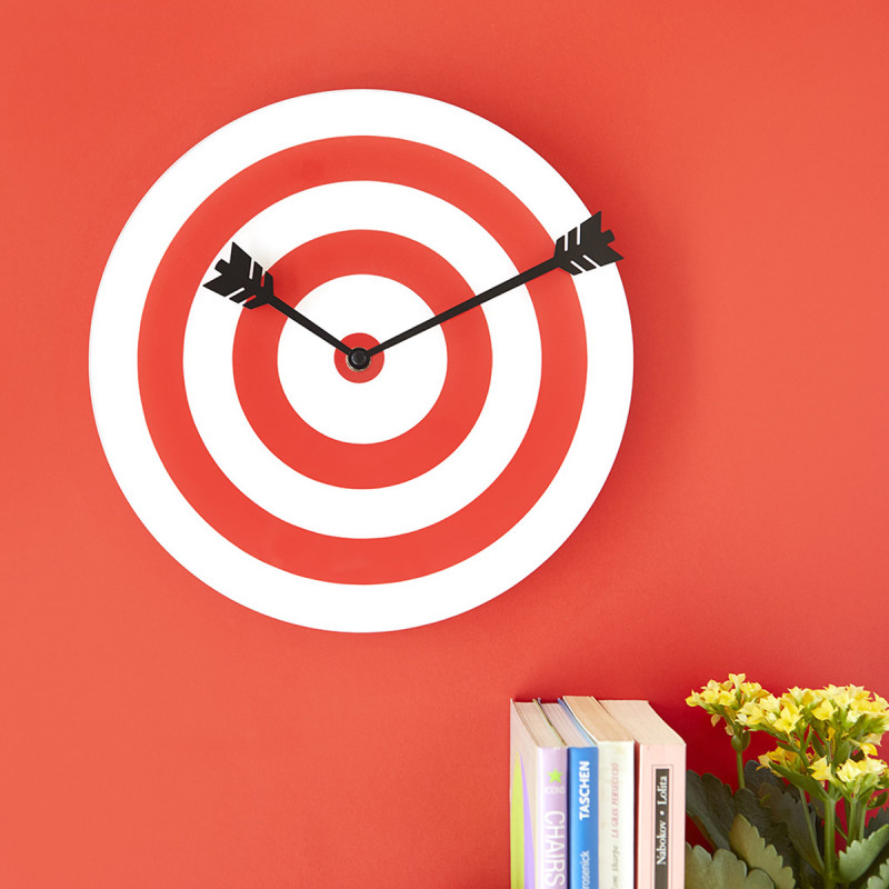 Horloge murale cible colorée et silencieuse 30cm mycrazystuff.com