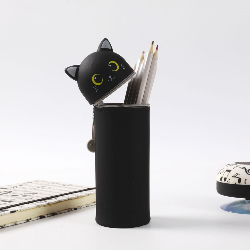 QRKPVHD Trousse Ecole 2 En 1 En Silicone Souple Kawaii - Porte-Plume