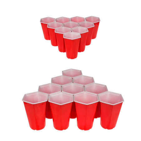 Kit Beer Pong hexagonal - Mycrazystuff