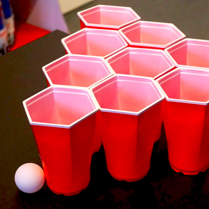 Kit Beer Pong hexagonal - Mycrazystuff