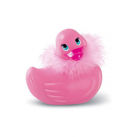 Mini canard fourrure vibrant rose