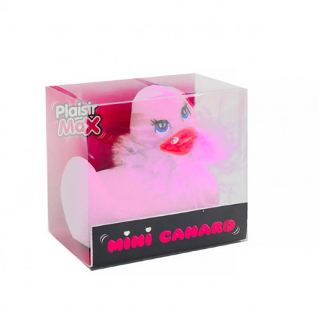 Mini canard fourrure vibrant rose