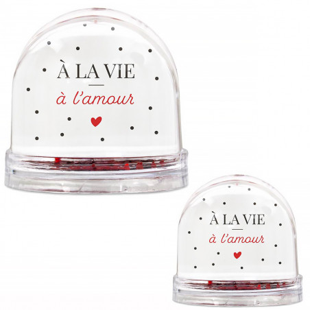 Boule à neige "à la vie à l'amour" - mycrazystuff