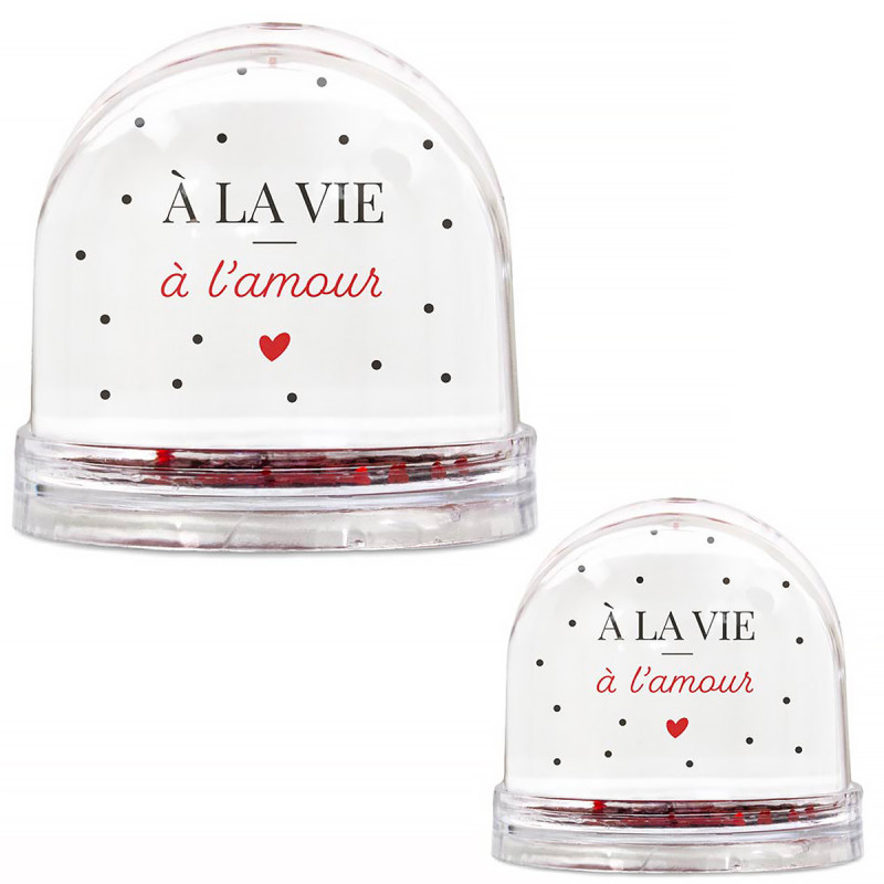Boule à neige "à la vie à l'amour" - mycrazystuff