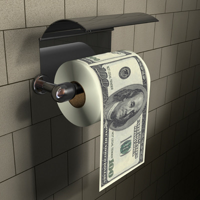 Photo Papier toilette Dollar, l'anti-crise.