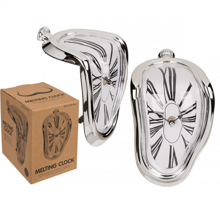 Horloge montre molle façon Dali CHIFFRES ROMAINS