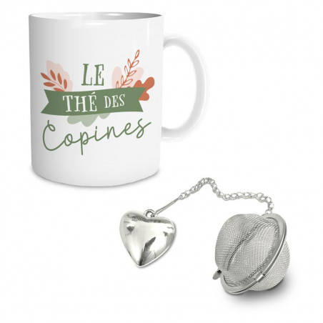 Coffret Mug Boule à Thé "Le Thé des Copines" - Mycrazystuff