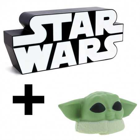 Pack "Force Tranquille" : Lampe Logo Star Wars et Balle Anti-Stress Grogu Offerte - Mycrazystuff.com