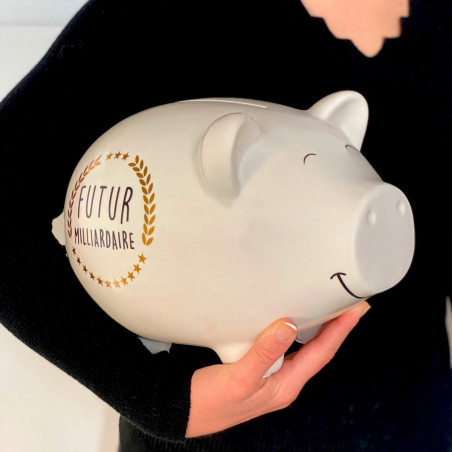 Tirelire cochon XXL Futur Milliardaire - Mycrazystuff