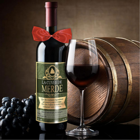 Bouteille humoristique Cuvée de Merde - Mycrazystuff