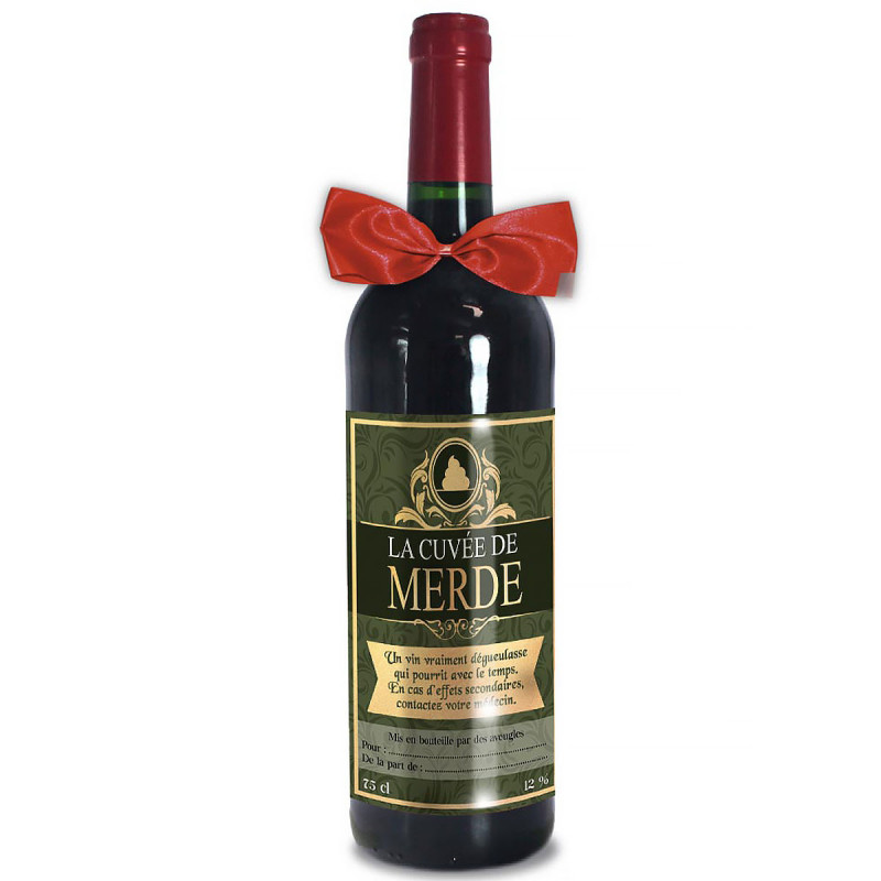 Bouteille humoristique Cuvée de Merde - Mycrazystuff