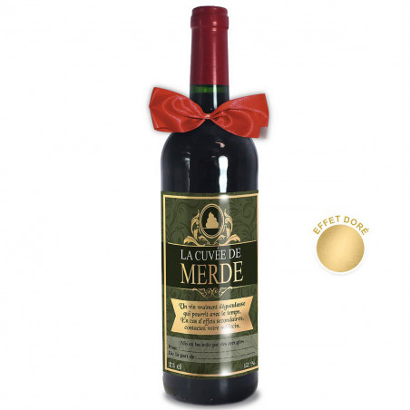 Bouteille humoristique Cuvée de Merde - Mycrazystuff
