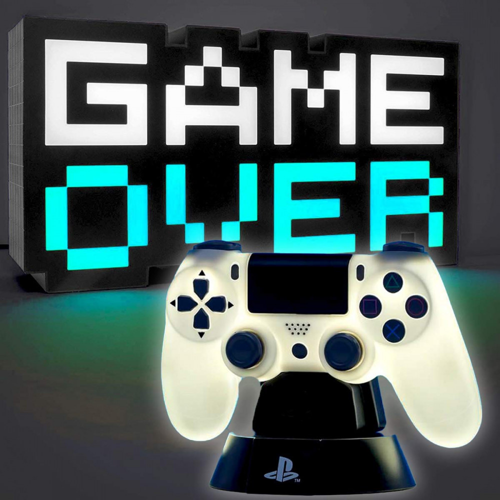 Pack-Cadeau-Gamer-Lumineux-Veilleuse-Manette-PlayStation-Lampe-Game-Over