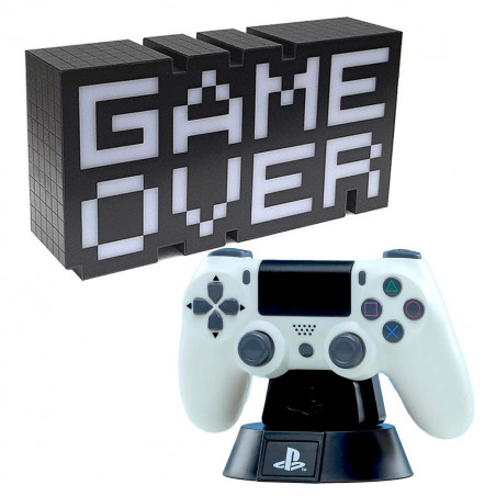 Pack-Cadeau-Gamer-Lumineux-Veilleuse-Manette-PlayStation-Lampe-Game-Over