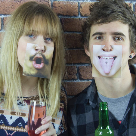 Dessous de Verre Grimaces - MyCrazyStuff.com, Le Fun à Chaque Verre!