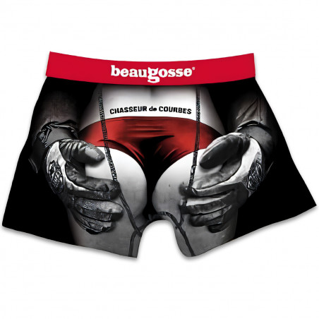 Boxer Humoristique Chasseur de Courbes - MyCrazyStuff.com
