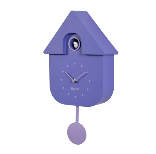 Fisura - horloge coucou violette pendule