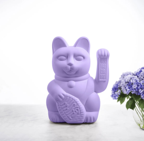 Donkey - Lucky cat géant violet lilas optimisme