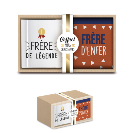 Ensemble mug et chaussettes Frère