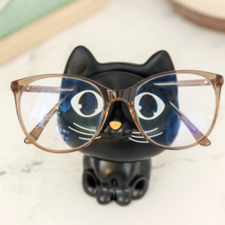 Repose-lunettes chat noir Matou – Support lunettes original - Mycrazystuff